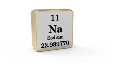 3D Sodyum Element İşareti. Resim yükle.