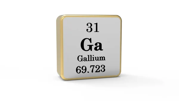 Gallium Element Zeichen Archivbild — Stockfoto