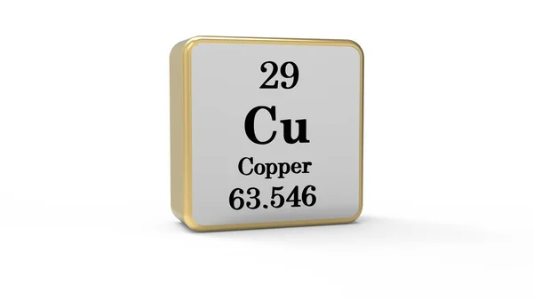 Copper Element Teken Voorraadafbeelding — Stockfoto