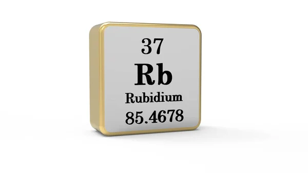 Derde Rubidium Element Teken Voorraadafbeelding — Stockfoto