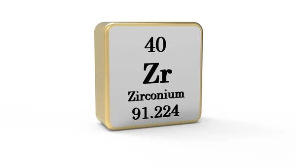 Zirconium Element Sign Stock Image — Stock fotografie