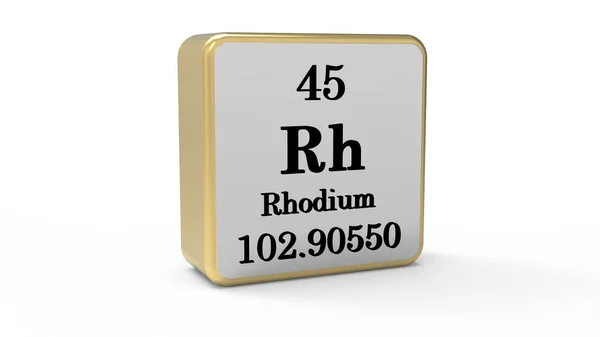 Rhodium Element Sign Imagem Stock — Fotografia de Stock