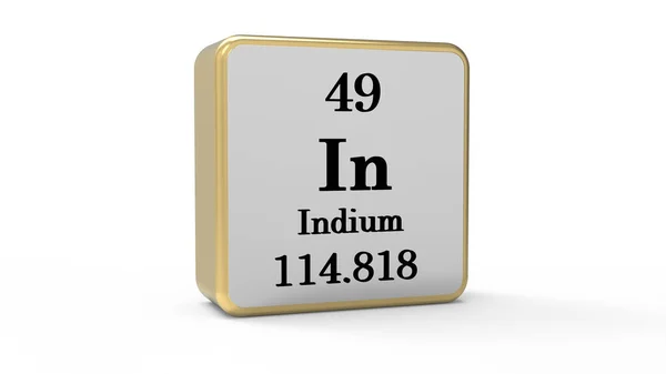 Indium Element Sign Image Stock — Photo