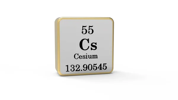 Derde Cesium Element Teken Voorraadafbeelding — Stockfoto