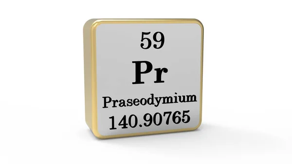 Praseodymium Στοιχείο Σημάδι Εικόνα Αρχείου — Φωτογραφία Αρχείου