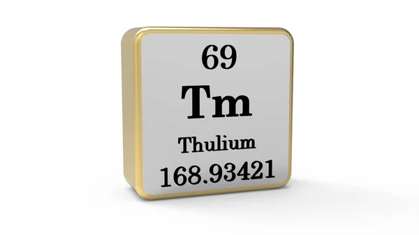 Tredje Thulium Element Tecknet Lagerbild — Stockfoto