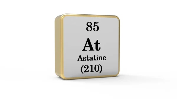 Astatin Element Zeichen Archivbild — Stockfoto