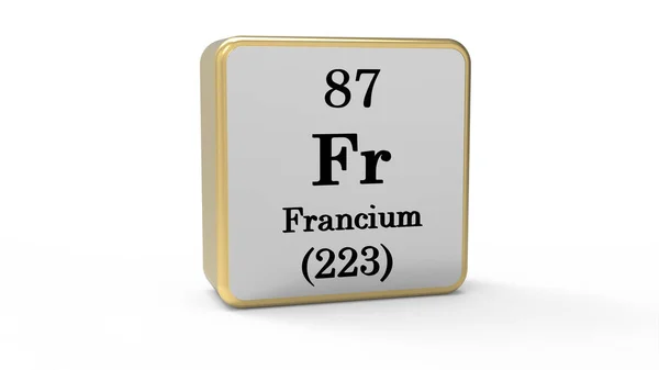 Francium Element Zeichen Archivbild — Stockfoto