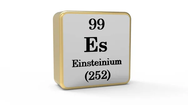 Einsteinium Element Sign Image Stock — Photo