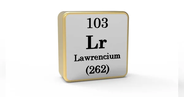Lawrencium Elemento Sinal Imagem Stock — Fotografia de Stock