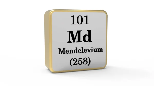 Mendelevium Element Zeichen Archivbild — Stockfoto