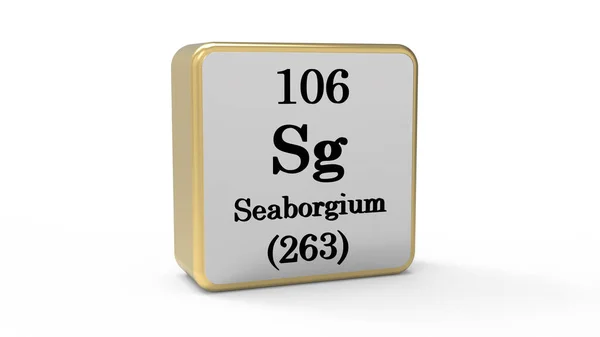 Seaborgium Element Sign Εικόνα Αρχείου — Φωτογραφία Αρχείου