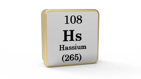 Hassium Elemento Segno Immagine Stock — Foto Stock