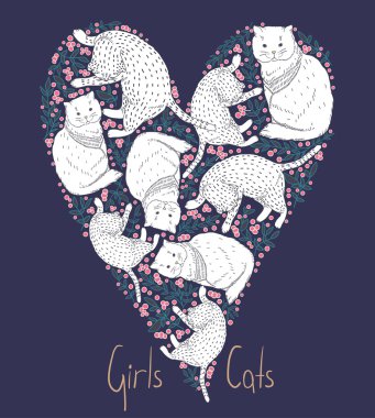 yavru kedi ile tebrik kartı.