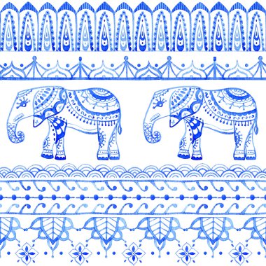 Hint motifleri ile Seamless Modeli.