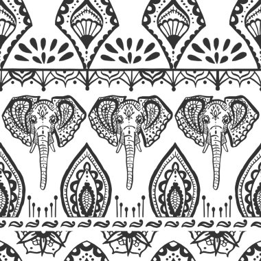 Hint motifleri ile Seamless Modeli.