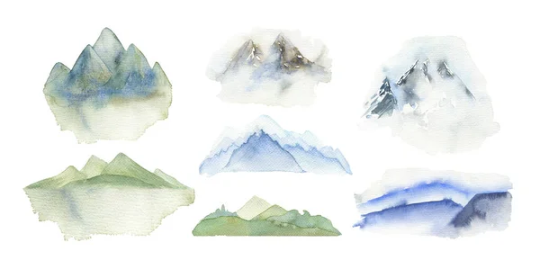 Горный Пейзаж Горные Вершины Облаках — стоковое фото