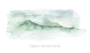 Suluboya dağları manzarası. Yeşil orman tepeleri