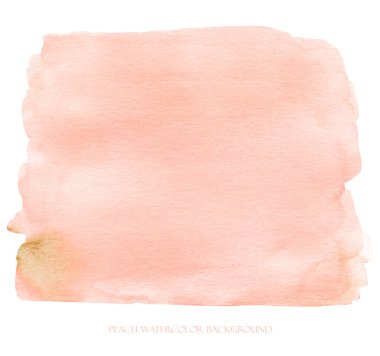 Peach watercolor splash Abstract blush watercolour background clipart