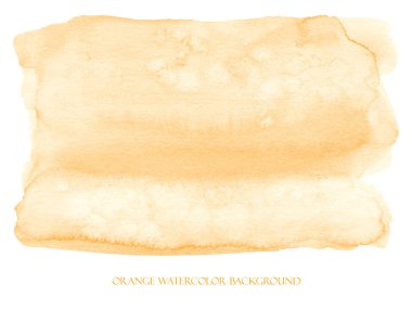 Orange watercolor splash Abstract watercolour background clipart