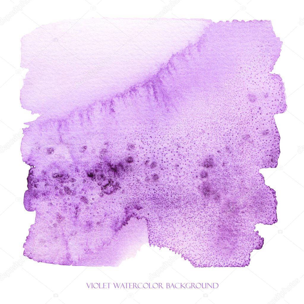 Purple watercolor splash Abstract violet watercolour background