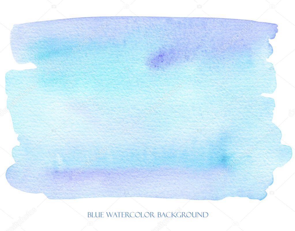 Blue watercolor splash Abstract sky blue watercolour background