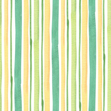 Suluboya dikey çizgisiz desen Yeşil çizgili desen 
