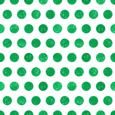 Yeşil daireler, suluboya, kusursuz desen. Soyut suluboya arkaplanı.