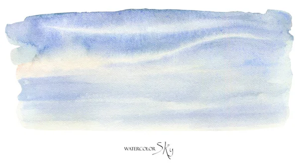 Aquarelle Ciel Fond Pastel Ciel Bleu Illustration — Photo