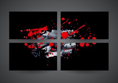 Kartvizit şablonu. Soyut sprey boya.