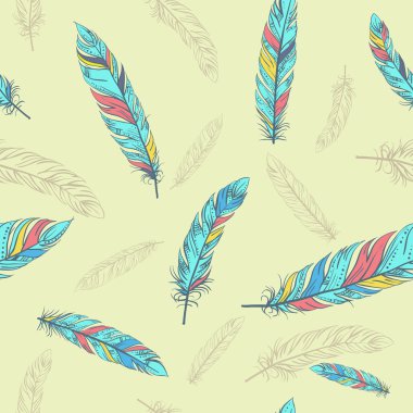 Eşarplı Dikişsiz etnik desen.