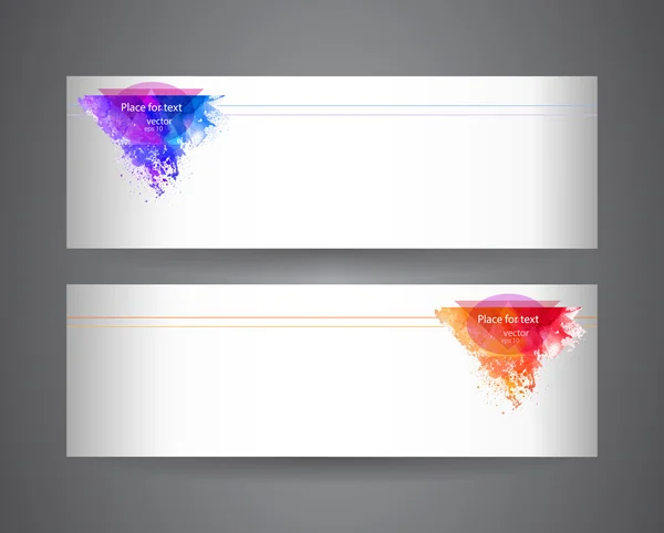 แบนเนอร์ของสีสเปรย์นามธรรม พื้นหลังสีน้ํา — ภาพเวกเตอร์สต็อก