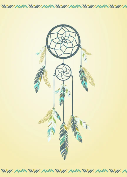 Dream catcher. Abstract picture of the dream catcher. — Stock Vector