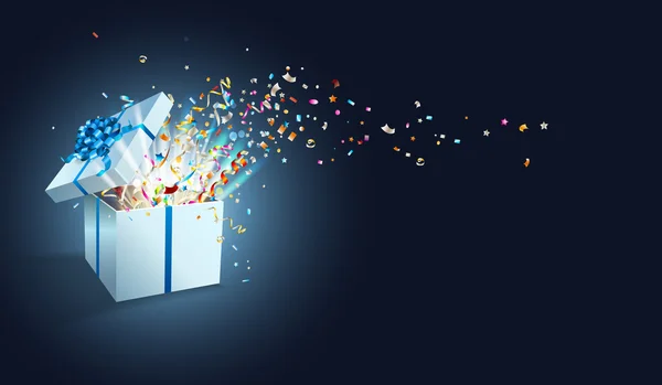 fireworks uygulamasından konfeti ile hediye açmak.