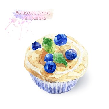 yaban mersini ile cupcake.