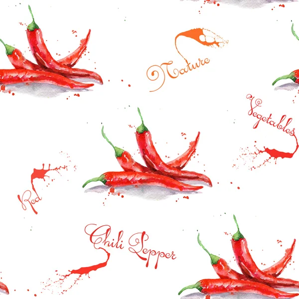 Modello senza cuciture con peperoncino . — Foto Stock