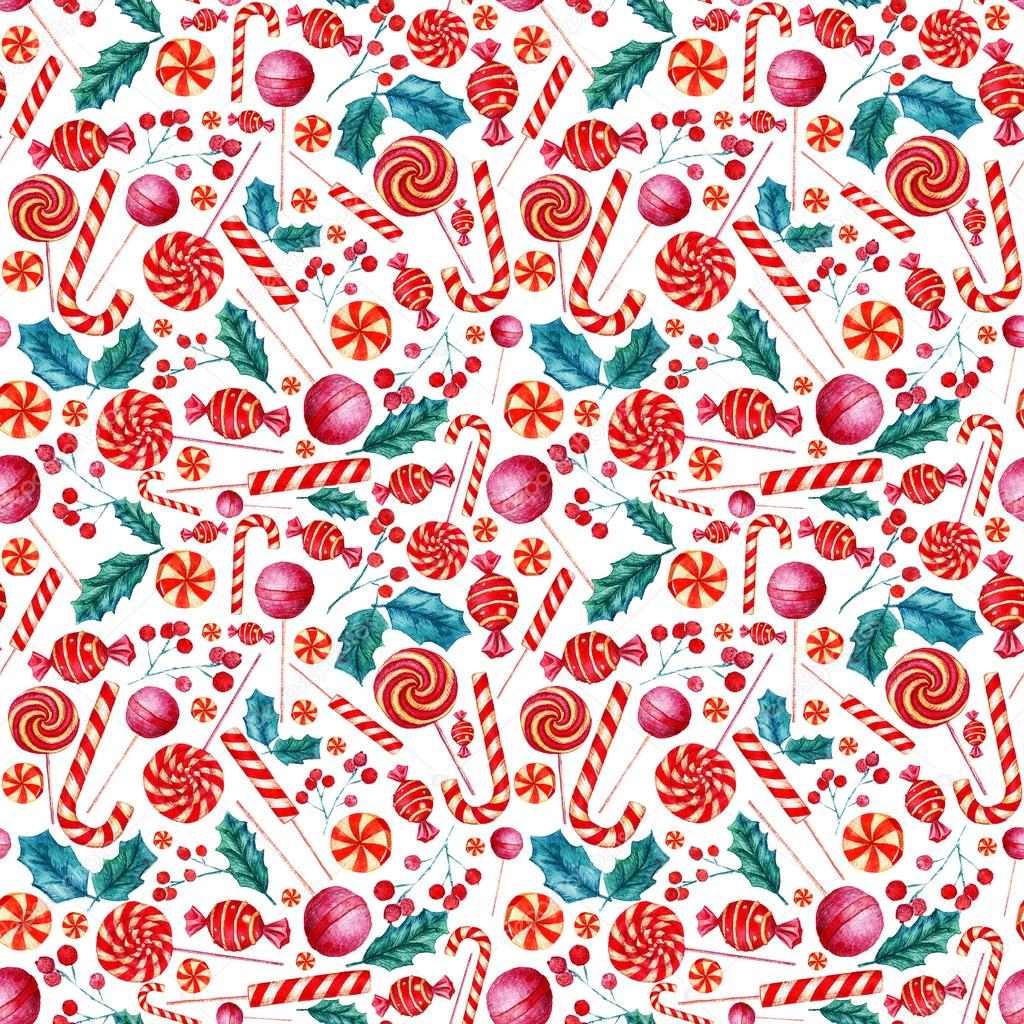 Seamless pattern with candies.