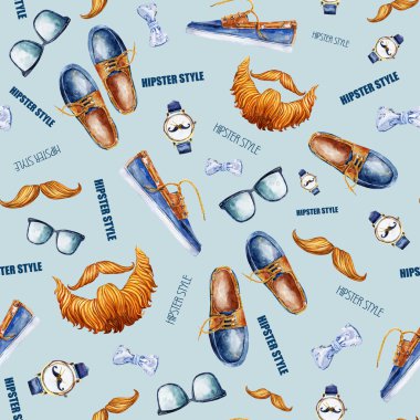 Şık hipster şeyler ile Seamless Modeli.