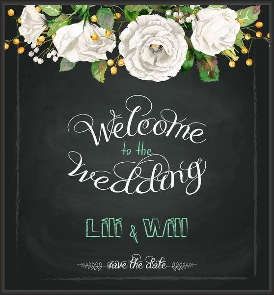 Davetiyeli beyaz gül, Tebeşir tahtaya çizim. 