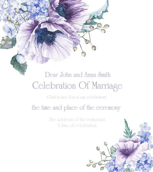 Çiçekli Çerçeve. Davetiye.