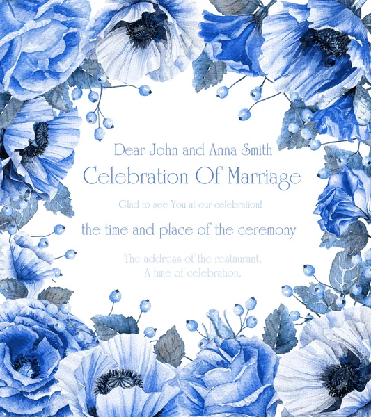 Çiçekli Çerçeve. Davetiye.