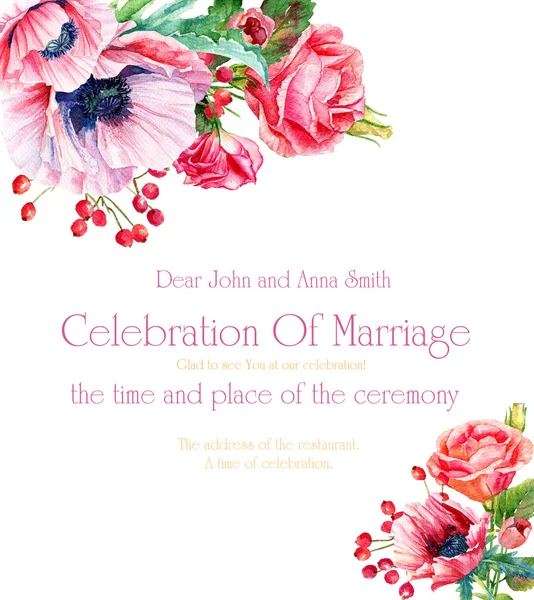 Çiçekli Çerçeve. Davetiye.