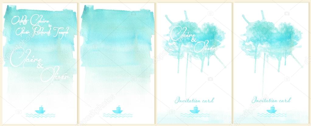 Watercolor background for flyers, invitations.