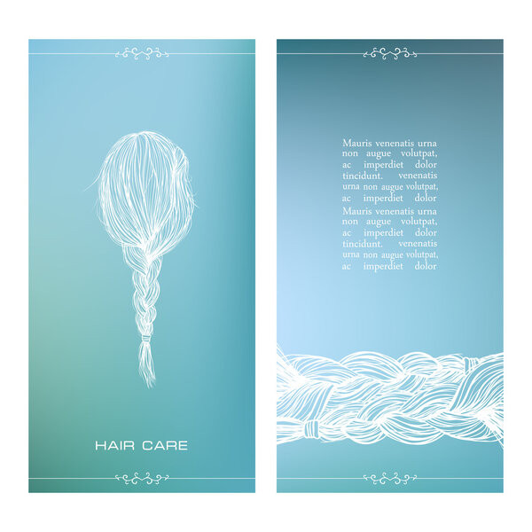 Vector illustration of beautiful female hairstyle.