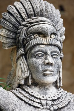 Portrait of Mayan warrior clipart