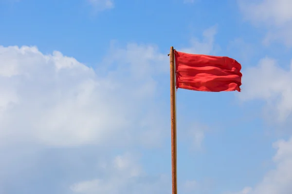 Aviso de bandera roja Imagen de stock
