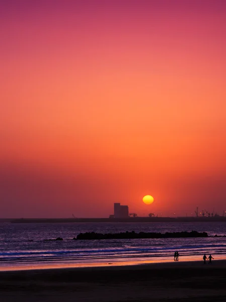 Beautiful sunset in Agadir, Morocco — Stock Photo, Image