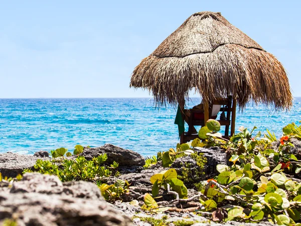 Plavčík chýše na mexickém pobřeží — Stock fotografie