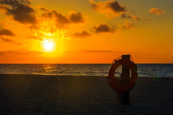 Lifebelt sulla spiaggia messicana — Foto Stock