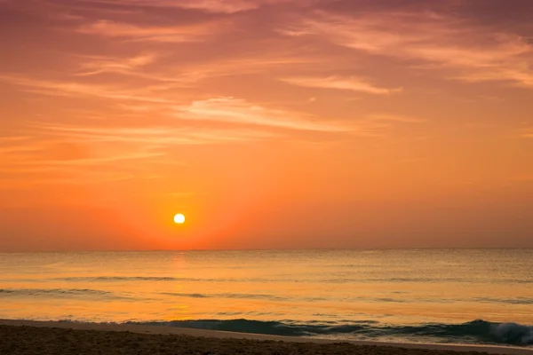 Alba sul mare dei caraibi — Foto Stock